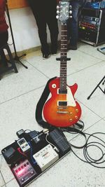 View of guitar