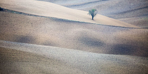High angle view of road