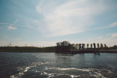 Scenic view of river against sky