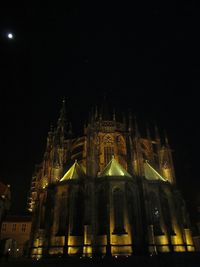 Low angle view of illuminated building