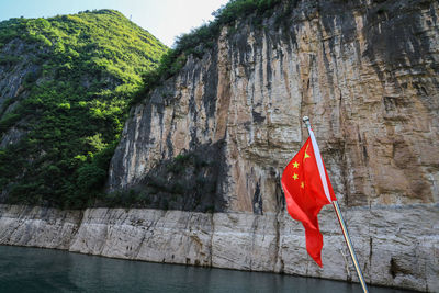 Red flag on a castle