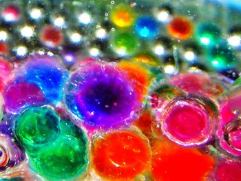 Full frame shot of colorful bubbles