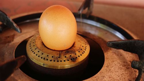 Close-up of eggs in kitchen