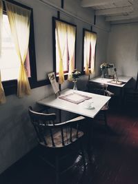 Table and chairs at home