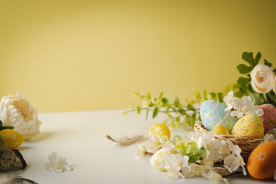 Close-up of food on table