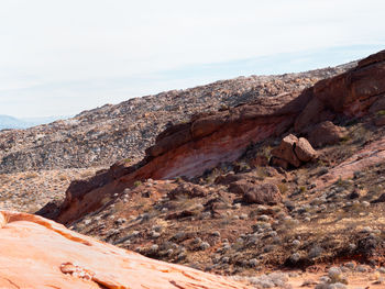 Scenic view of rocky mountains against sky