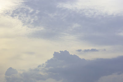 Low angle view of clouds in sky