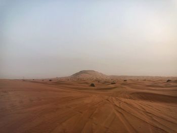 Scenic view of desert against sky