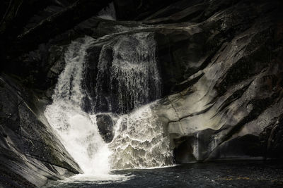 Close-up view of waterfall