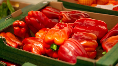 Close-up of red bell peppers