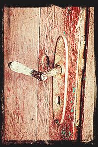 Close-up of wooden door