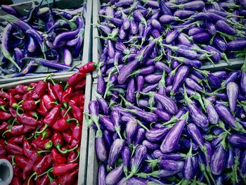 Full frame shot of purple for sale at market stall