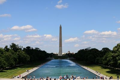 Washington monument against sky