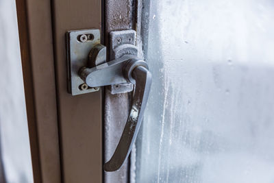 Close-up of closed door