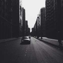 Road passing through city street