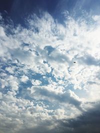 Low angle view of cloudy sky