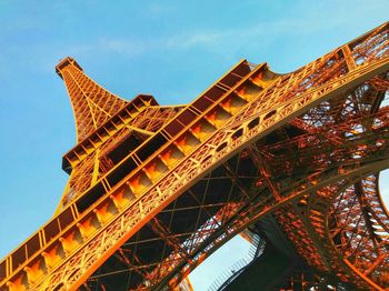 Low angle view of eiffel tower