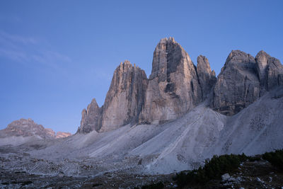 Panoramic view of rocky mountains against sky