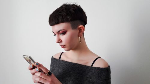 Portrait of teenage girl looking at camera