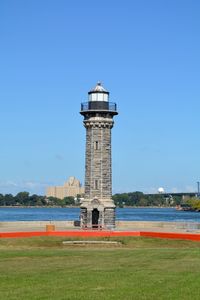 View of lighthouse against clear sky