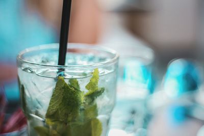 Close-up of drink on table