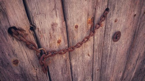 Full frame shot of rusty metal door