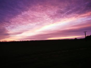 Scenic view of dramatic sky during sunset