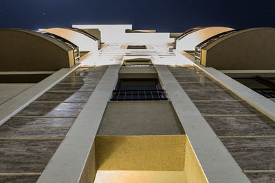 High angle view of empty staircase of building