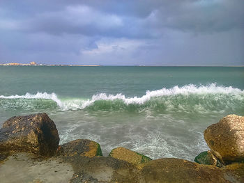 Scenic view of sea against sky