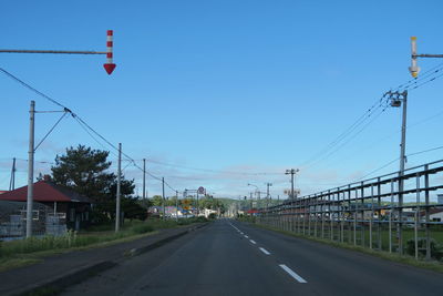 Road against sky in city