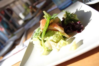 Close-up of salad in plate