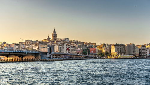 Galata bridge in istanbul, turkey