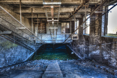 Interior of abandoned building