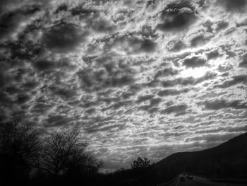 Low angle view of cloudy sky