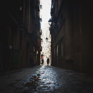 Narrow alley in city