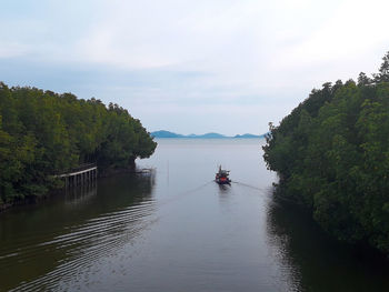 Scenic view of river against sky