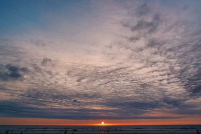 Scenic view of dramatic sky over sea