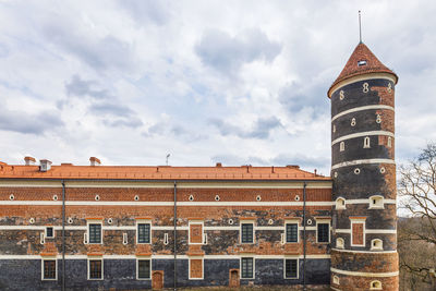 Medieval brick castle and tower of panemune, lithuania