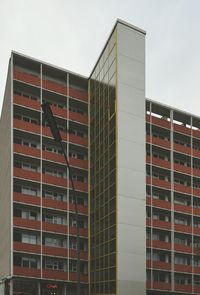 Low angle view of modern building against sky