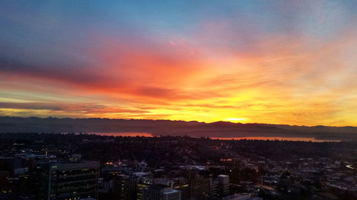 City at sunset