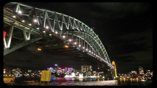 City lit up at night