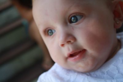 Close-up portrait of cute baby