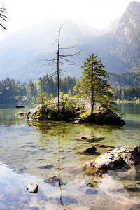 Scenic view of lake against mountain