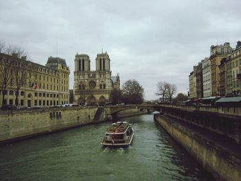 View of canal along buildings