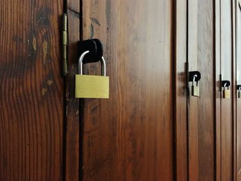 Close-up of closed doors