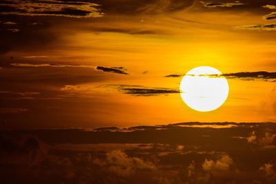 Scenic view of sunset over sea