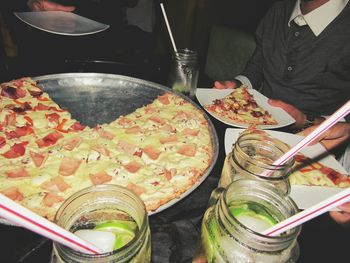 Close-up of preparing food