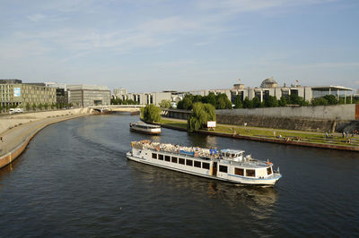 View of bridge over river