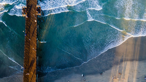 High angle view of swimming pool