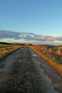 Surface level of country road